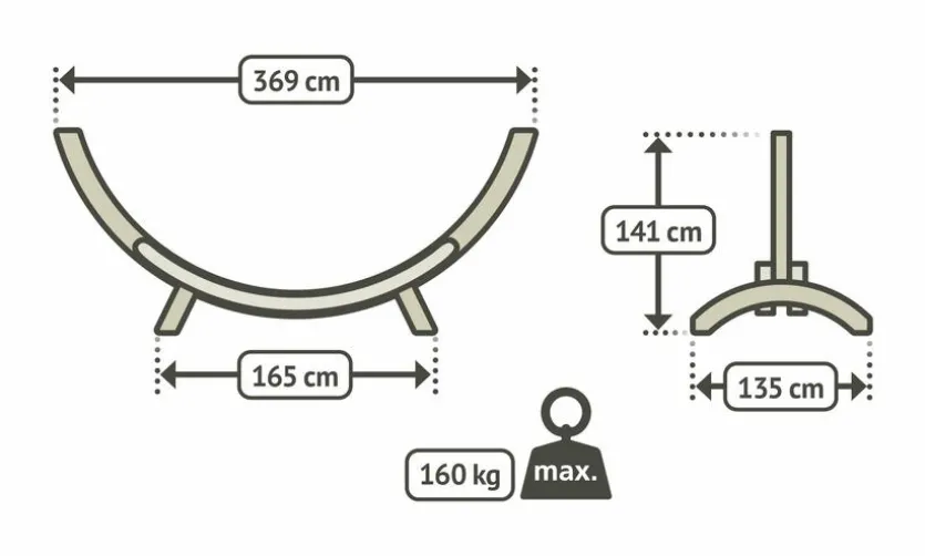Hängemattengestell Maera Double