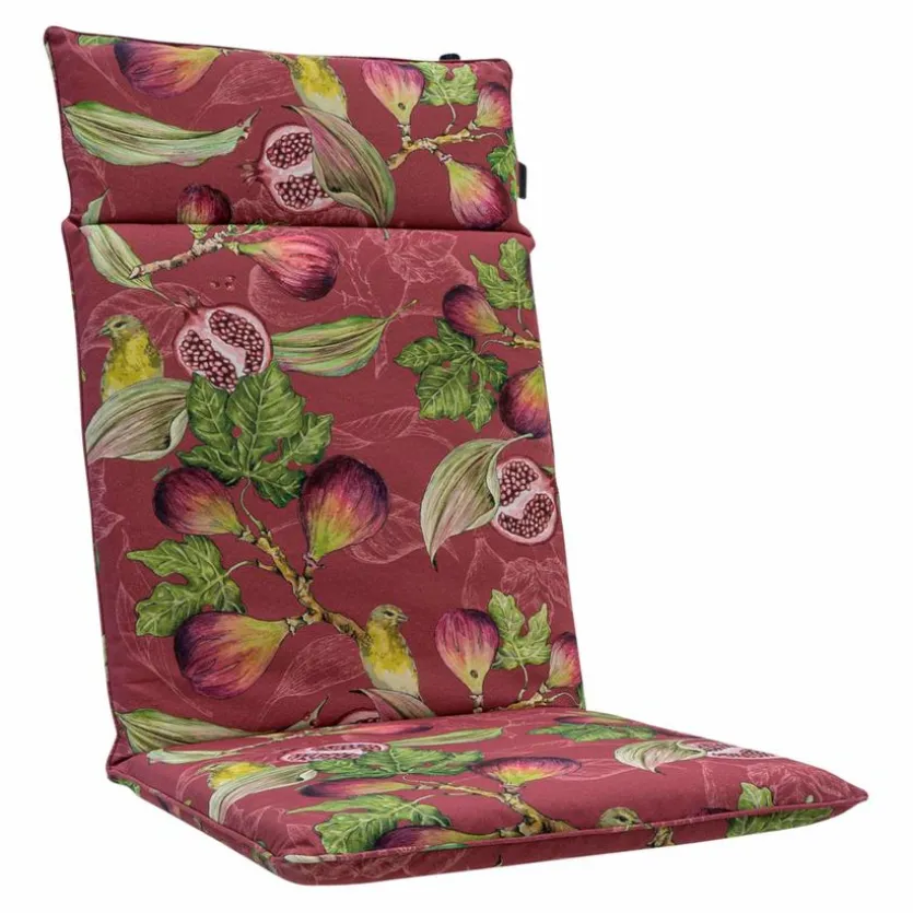 Hochlehner-Auflage Jasmijn Bordeaux 120 x 50 cm