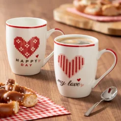 Kaffeebecher Herz 2tlg.