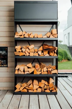 Kaminholzregal Wood Storage Black 100