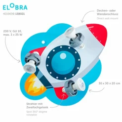 Kinderlampe Rakete