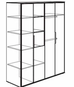 Kleiderschrank Lieven 166 x 204 cm