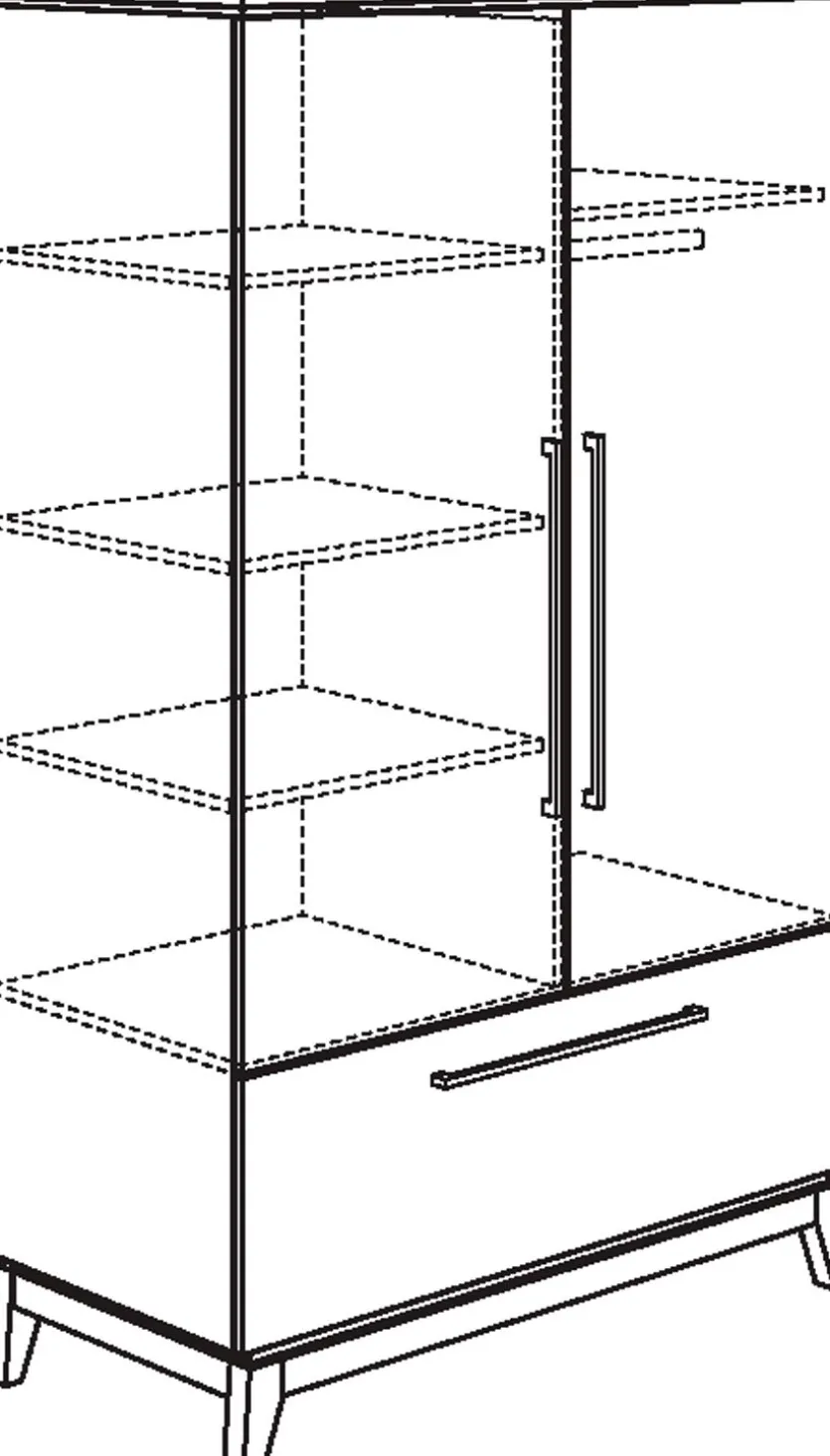 Kleiderschrank Sten 123 x 200 cm
