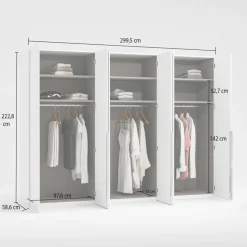 Kleiderschrank Ambra 300 x 223 cm