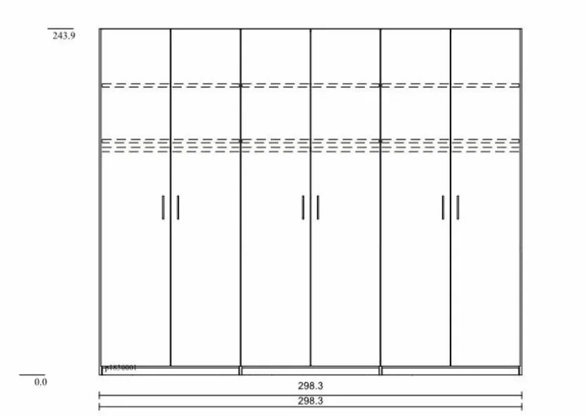 Kleiderschrank Basic 300 x 244 cm