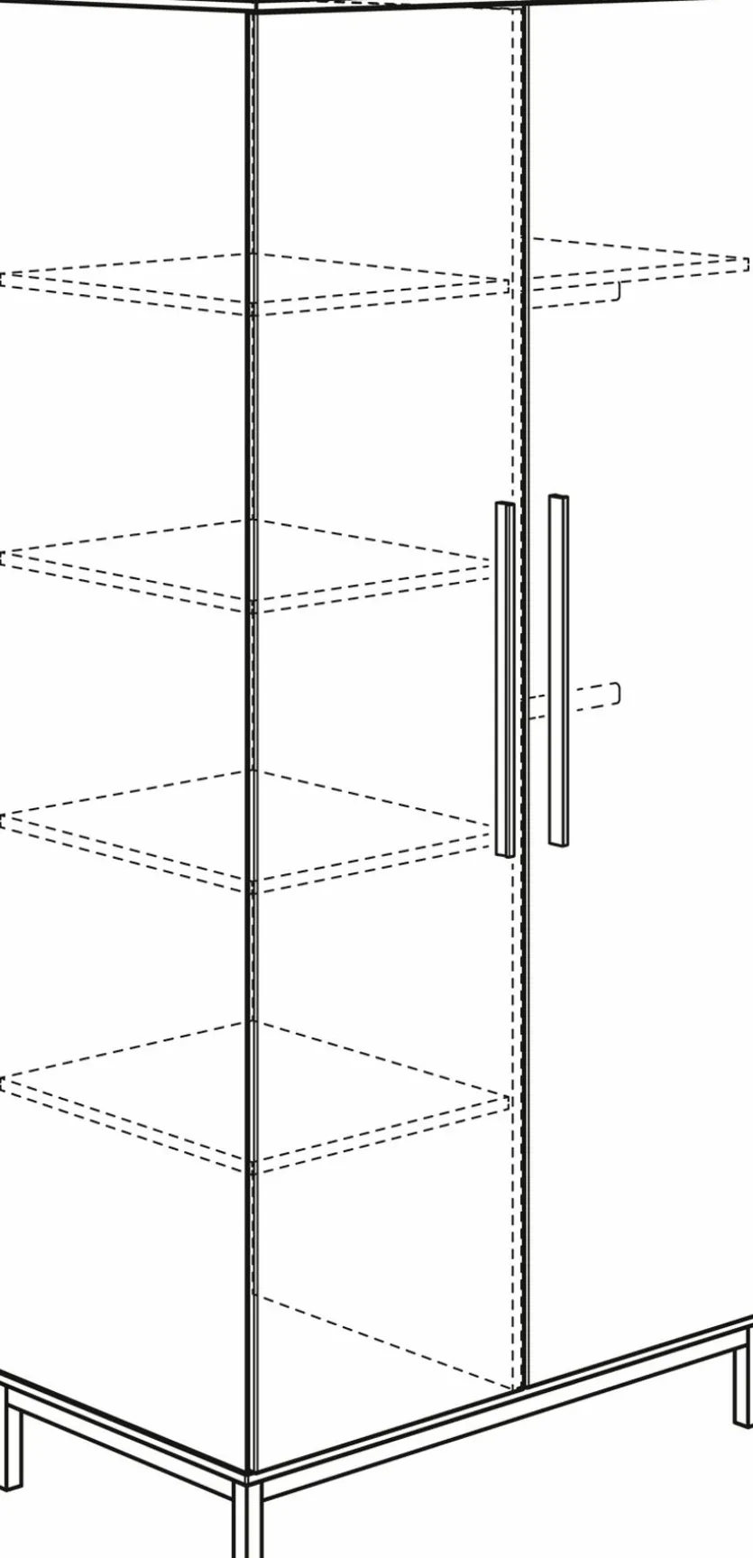 Kleiderschrank Benne 95 x 202 cm