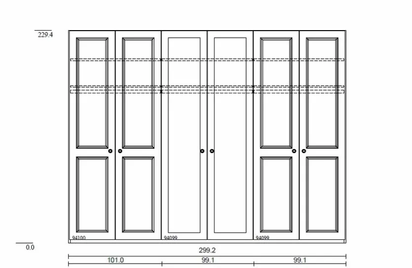 Kleiderschrank Charleston 300 x 230 cm