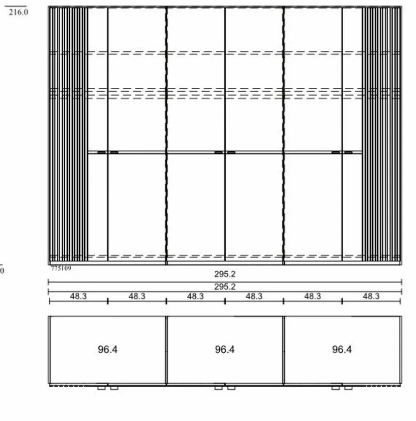 Kleiderschrank Isabelle 300 x 216 cm