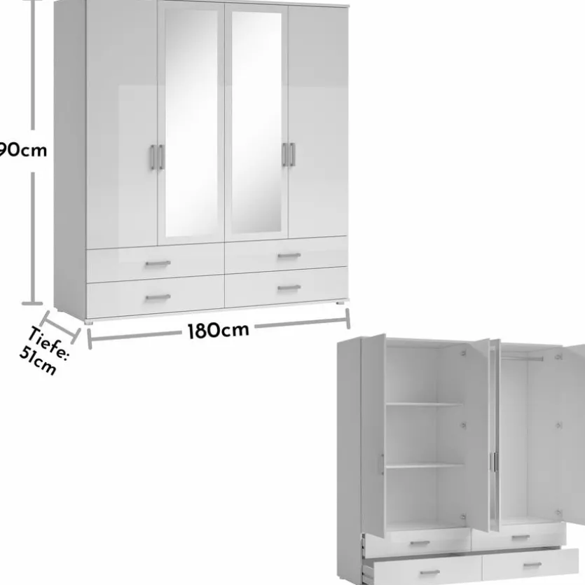 Kleiderschrank Ivar 180 x 190 cm