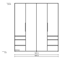 Kleiderschrank Level 36 200 x 216 cm