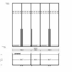 Kleiderschrank Liventio 250 x 236 cm