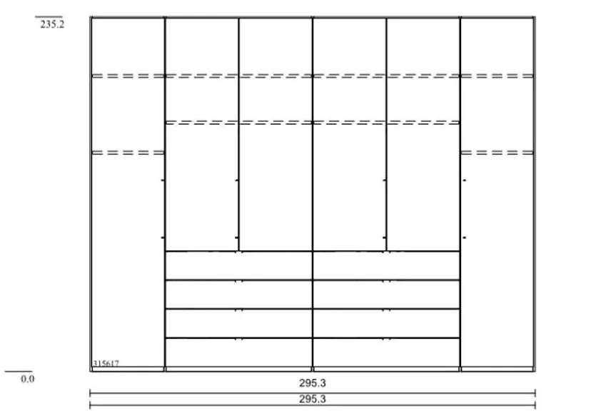 Kleiderschrank Loft 300 x 236 cm