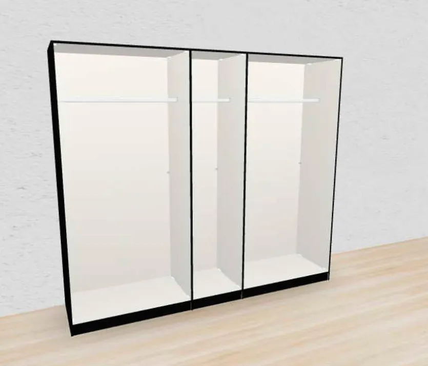 Kleiderschrank Longline 253 x 220 cm
