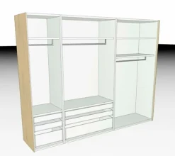 Kleiderschrank Lousada 302 x 235 cm