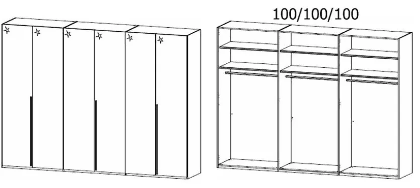 Kleiderschrank Montclar-Extra 301 x 223 cm