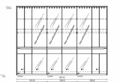 Kleiderschrank Onema 302 x 229 cm