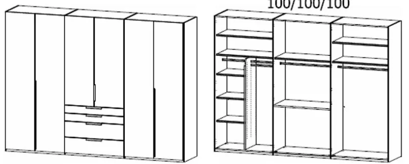 Kleiderschrank Purisma 301 x 223 cm
