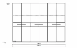 Kleiderschrank Steel 299 x 222 cm