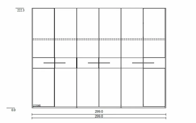 Kleiderschrank Steel 299 x 222 cm