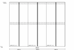 Kleiderschrank Terni 304 x 239 cm
