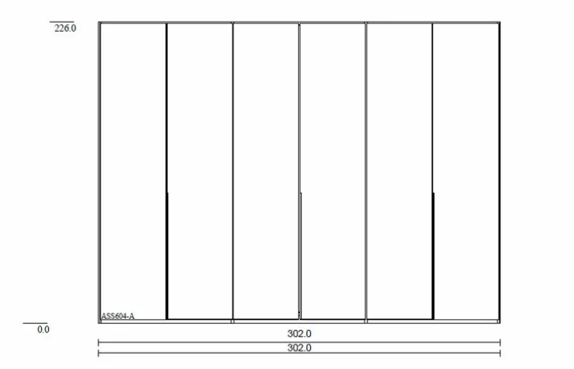 Kleiderschrank V-Alpin 302 x 226 cm