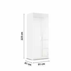 Kleiderschrank Vareno 90 x 222 cm