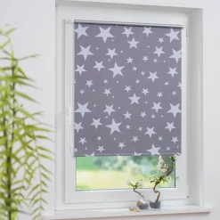 Klemmfix-Rollo Sterne 75 x 150 cm