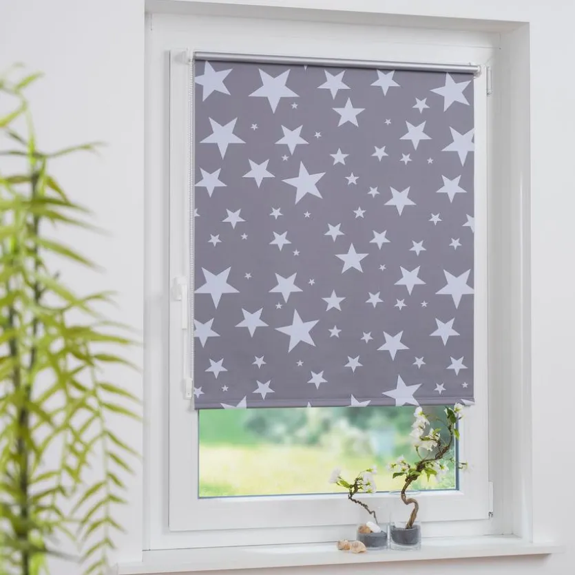 Klemmfix-Rollo Sterne 75 x 150 cm