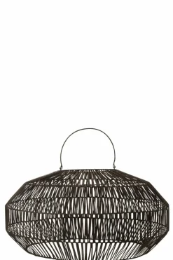 Lampenschirm Rattan schwarz M