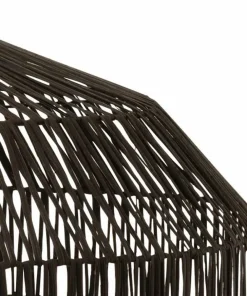Lampenschirm Rattan schwarz M