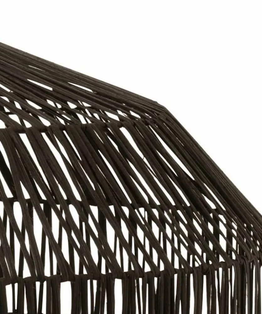 Lampenschirm Rattan schwarz M