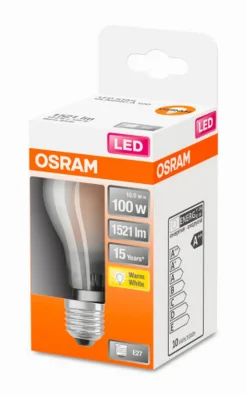 LED Birne, matt E27/10 Watt/Energie D