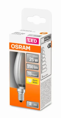 LED Kerze matt E14/2,5 Watt/Energie F
