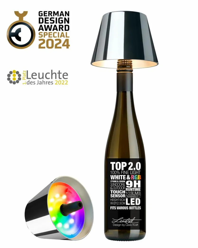 LED-Akku-Flaschenaufsatz Top 2.0