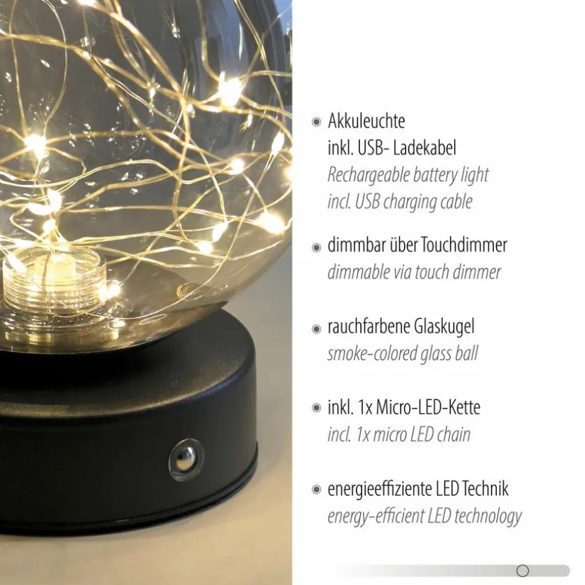 LED-Akkutischleuchte Fadas
