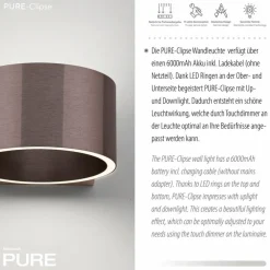 LED-Akkuwandleuchte Pure Clipse