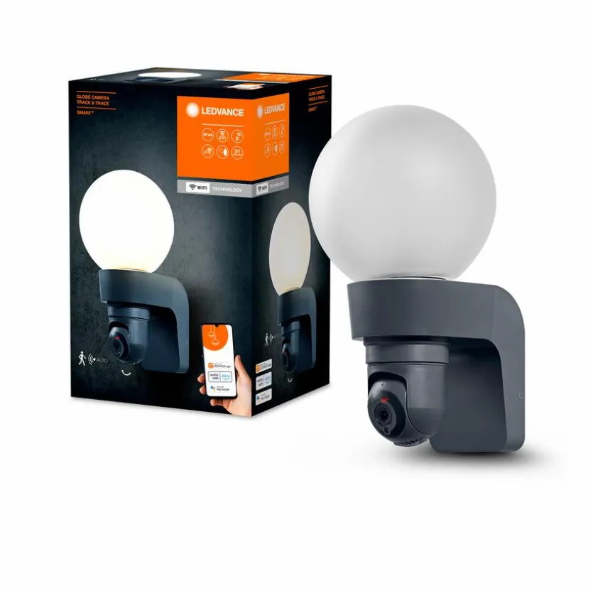 LED-Außenwandkameraleuchte Globe