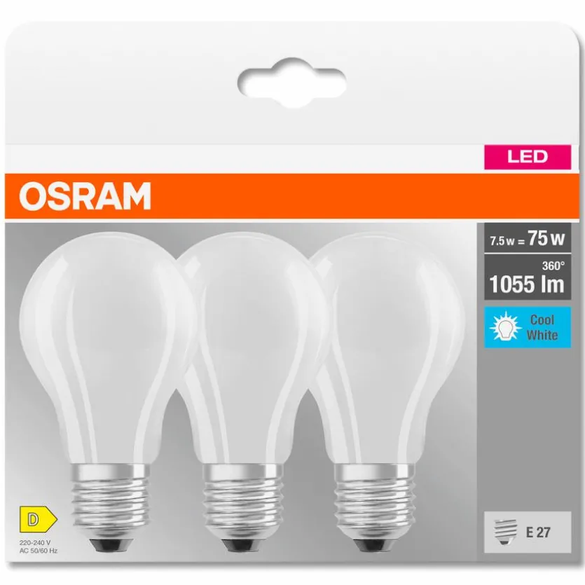 LED-Birne E27/7,5 Watt/Energie D