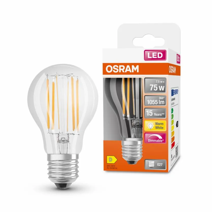 LED-Birne E27/7,5 Watt/Energie D