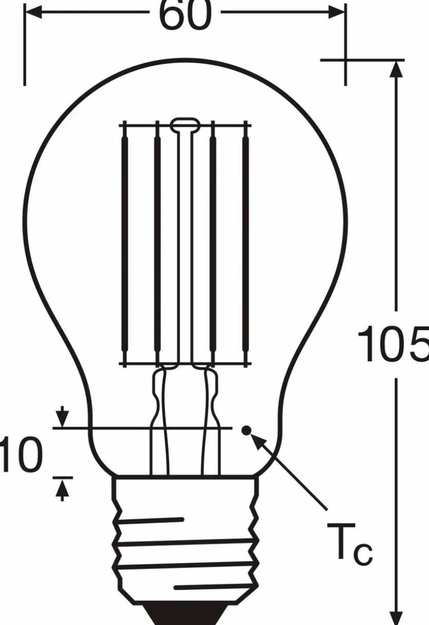 LED-Birne E27/7,5 Watt/Energie D