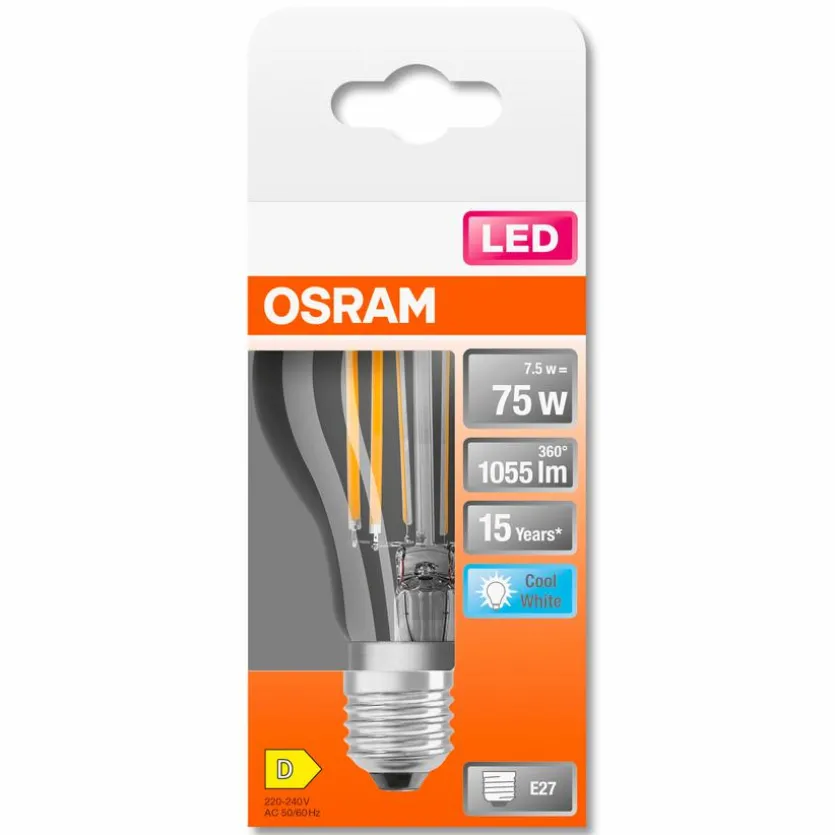 LED-Birne E27/7,5 Watt/Energie D