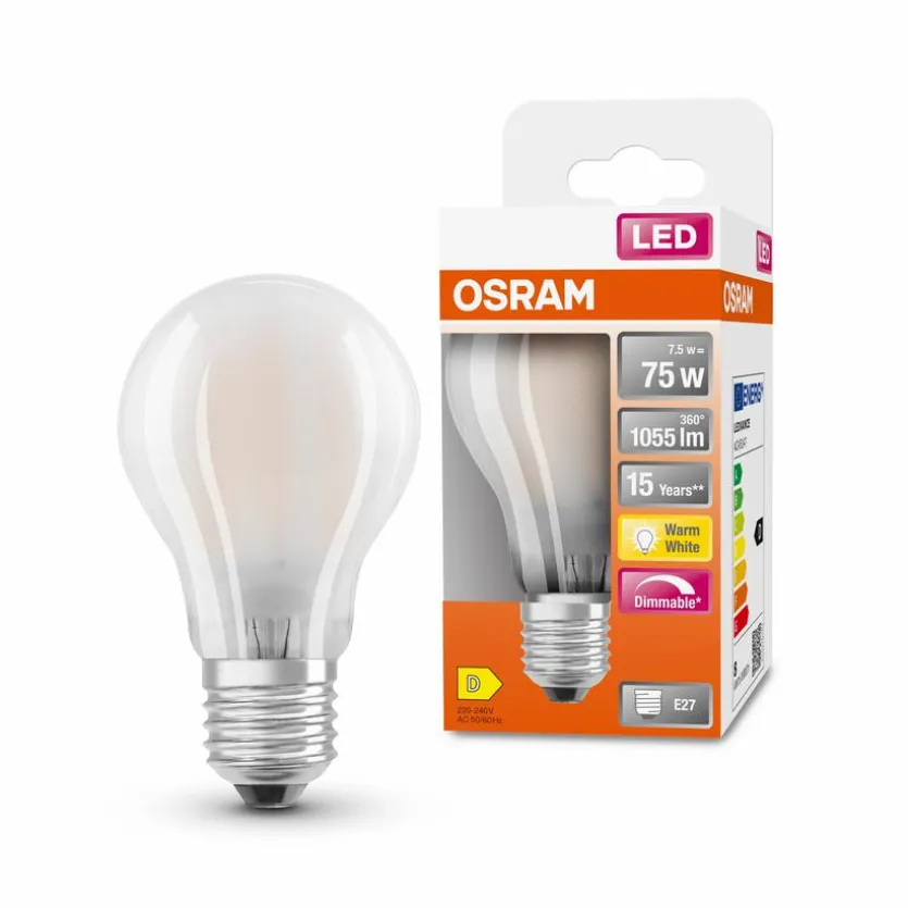 LED-Birne E27/7,5 Watt/Energie D