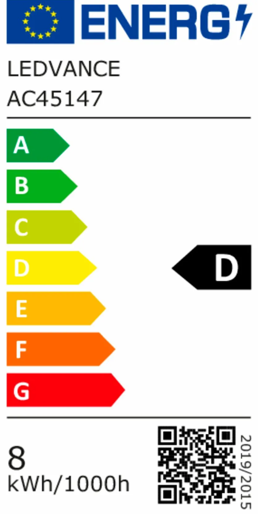 LED-Birne E27/7,5 Watt/Energie D