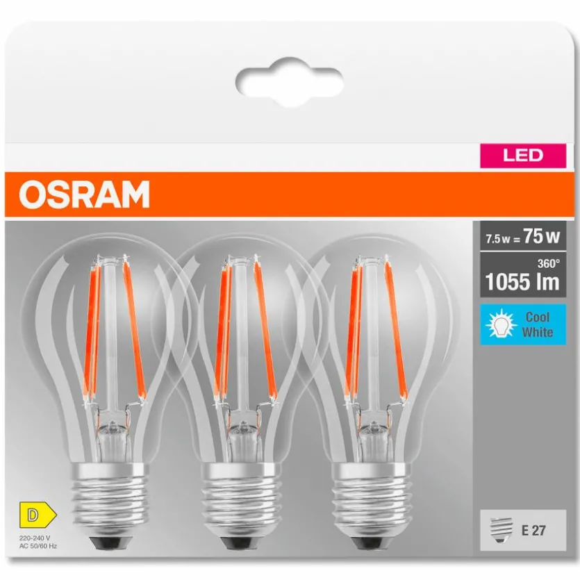 LED-Birne E27/7,5 Watt/Energie D