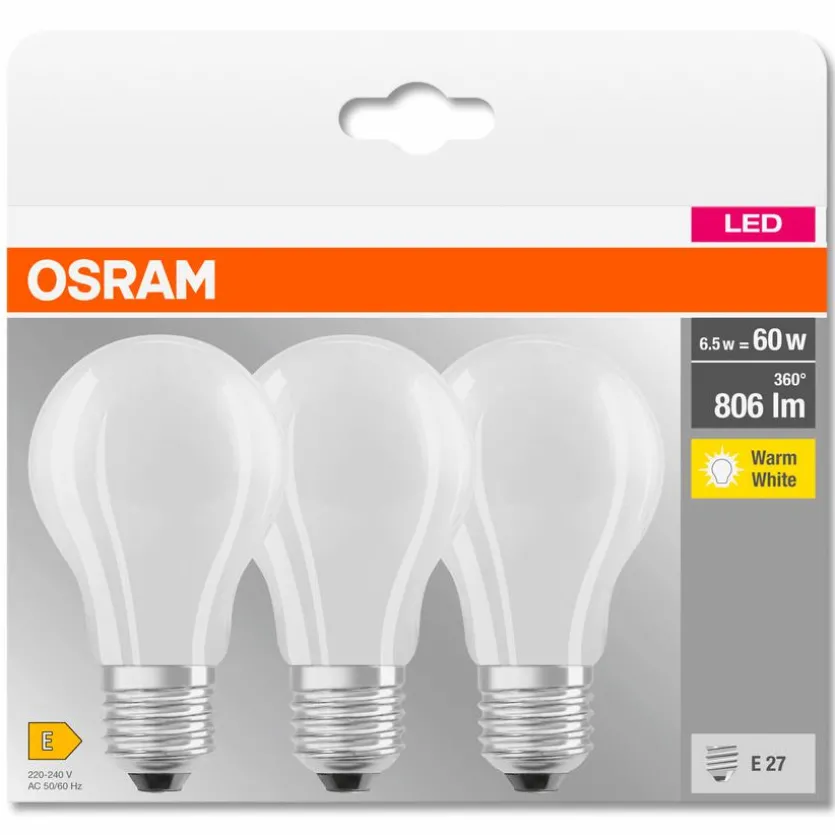 LED-Birne E27/6,5 Watt/Energie E