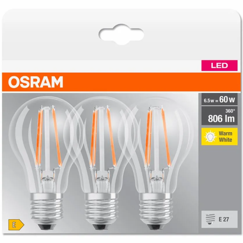 LED-Birne E27/6,5 Watt/Energie E