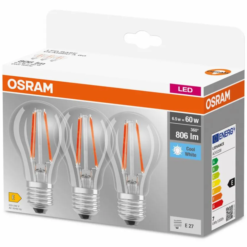 LED-Birne E27/6,5 Watt/Energie E
