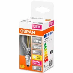 LED-Birne klar E14/ 5,5Watt/ Energie E