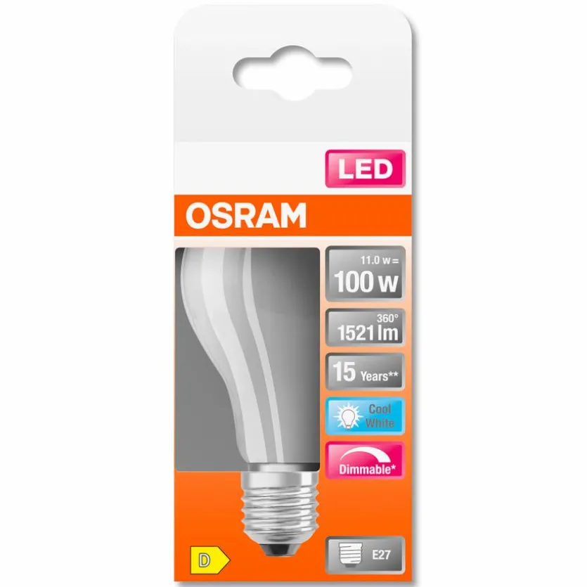 LED-Birne matt E27/ 12Watt/ Energie D