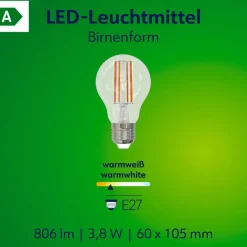 LED-Birne E27 / 3,8 Watt / Energie A